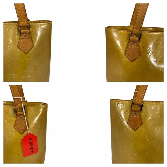💚OFFERS?✅ Authentic Louis Vuitton Shoulder Bag Houston Yellows Vernis 031198M - Picture 5 of 13